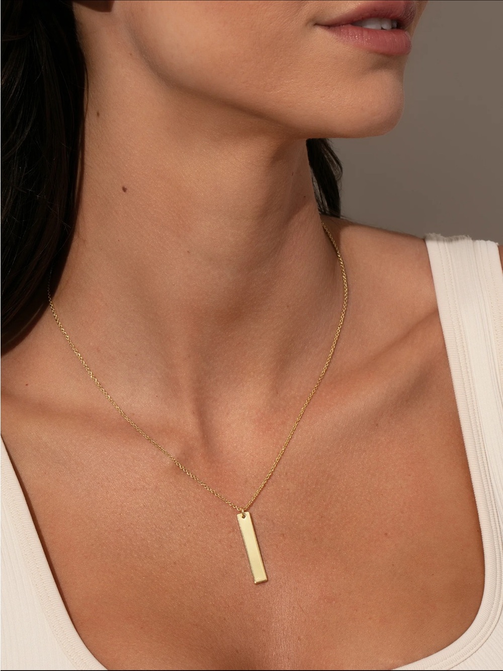 Uncommon James Gold Bar Pendant Necklace